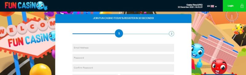 fun casino homepage offers casino games and promotions for new players-logo