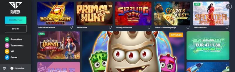 buran casino homepage offers casino games, çox ilk depozit əlavə və yeni oyunçular üçün təkliflər-loqosu