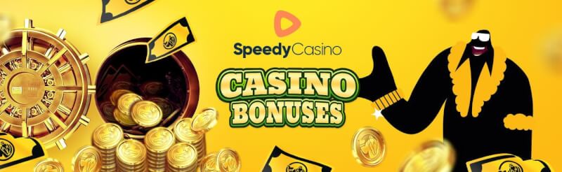 speedy casino offers welcome bonus with non sticky bonus for all brand new players-logo