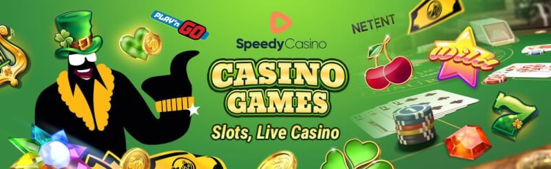 speedy casino offers various casino games like slots, yemək stolu oyunları, blackjack, roulette and real time casino-logo