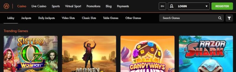 casino winner homepage offers gambling games, ilk depozit əlavəsi və yeni oyunçular üçün promosyonlar-loqosu