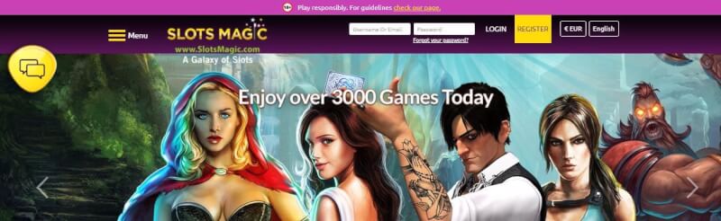 slotsmagic website provides casino games, ilk depozit əlavə və yeni oyunçular üçün promosyonlar-loqosu