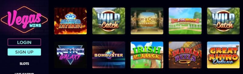 vegas wins casino homepage provides casino games, çox ilk depozit əlavə və yeni oyunçular üçün kampaniyalar-loqosu