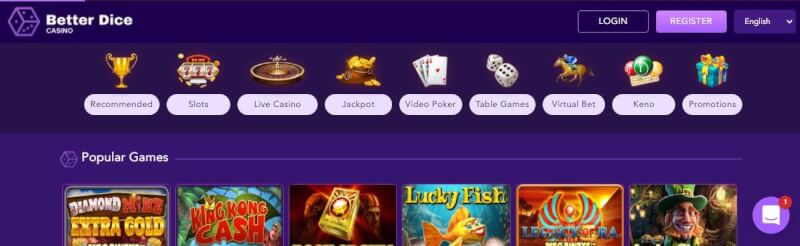 better dice homepage provides casino games, ilk depozit bonusu və yeni oyunçular üçün promosyonlar-loqosu