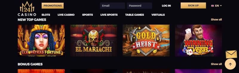 24monaco casino website offers gambling games and campaigns for brand new players-logo