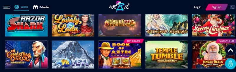 mr bit casino homepage offers gambling games, first deposit extra and offers for new players-logo