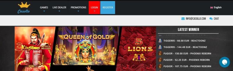 casollo website offers gambling games, çox ilk depozit əlavə və yeni oyunçular üçün kampaniyalar-loqosu