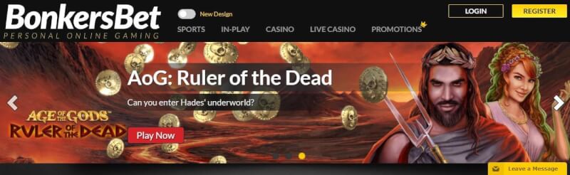 bonkersbet homepage provides gambling games and offers for brand new players-logo