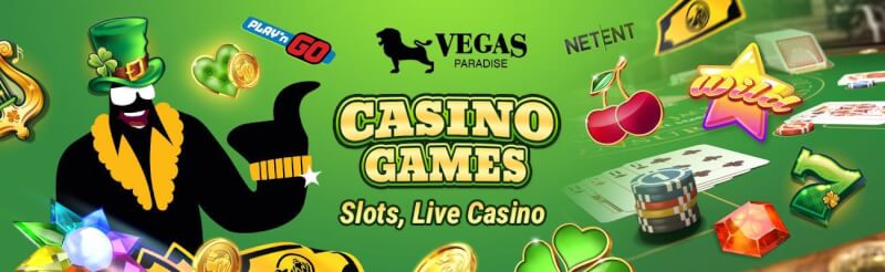 vegas paradise provides numerous gambling games like slot machines, blackjack kimi real vaxt kazino oyunları, bakkara və rulet-loqosu