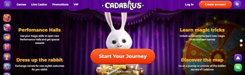 cadabrus casino website offers gambling games and offers for new players-logo