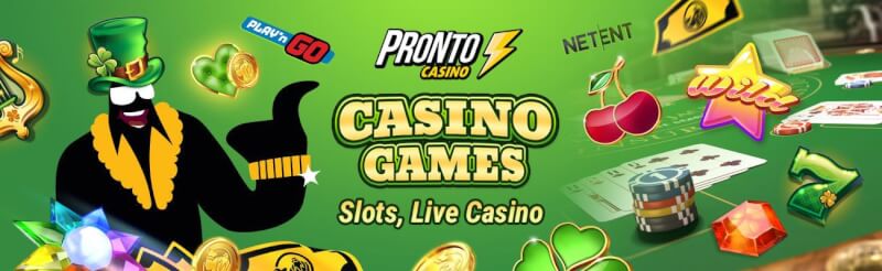 pronto casino games pronto casino offers various games like slots, live casino and others-logo