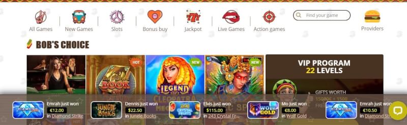 bob casino homepage offers casino games, ilk depozit əlavəsi və yeni oyunçular üçün promosyonlar-loqosu