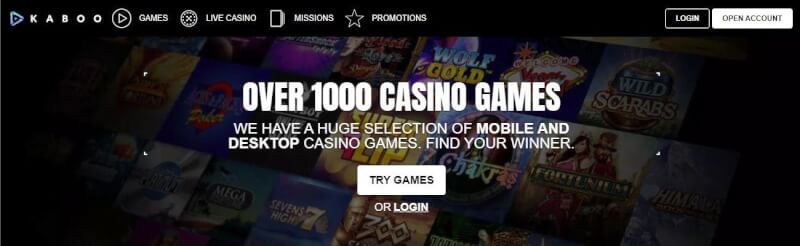 kaboo casino homepage provides casino games, yeni oyunçular üçün ilk depozit bonusu və promosyonlar-loqosu