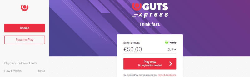 guts xpress spend n play website provides quick trustly build up, qumar oyunları, ilk depozit bonusu və yeni oyunçular üçün promosyonlar-loqosu