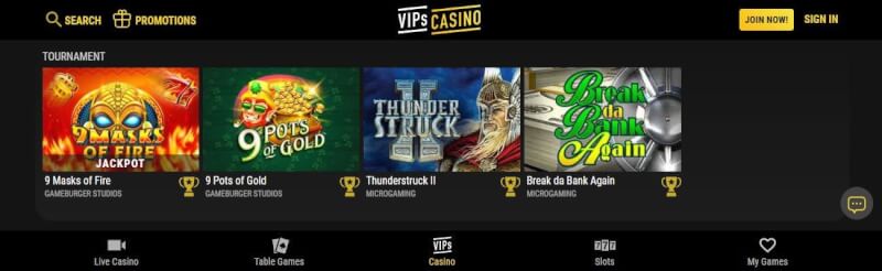 vips casino website provides casino games and promotions for new players-logo