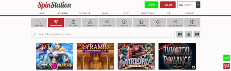 spin station website offers casino games, first deposit bonus and campaigns for brand new players-logo