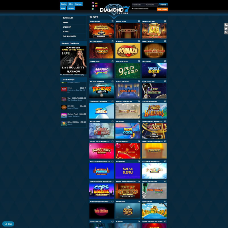 Diamond 7 Casino ekran görüntüsü 2
